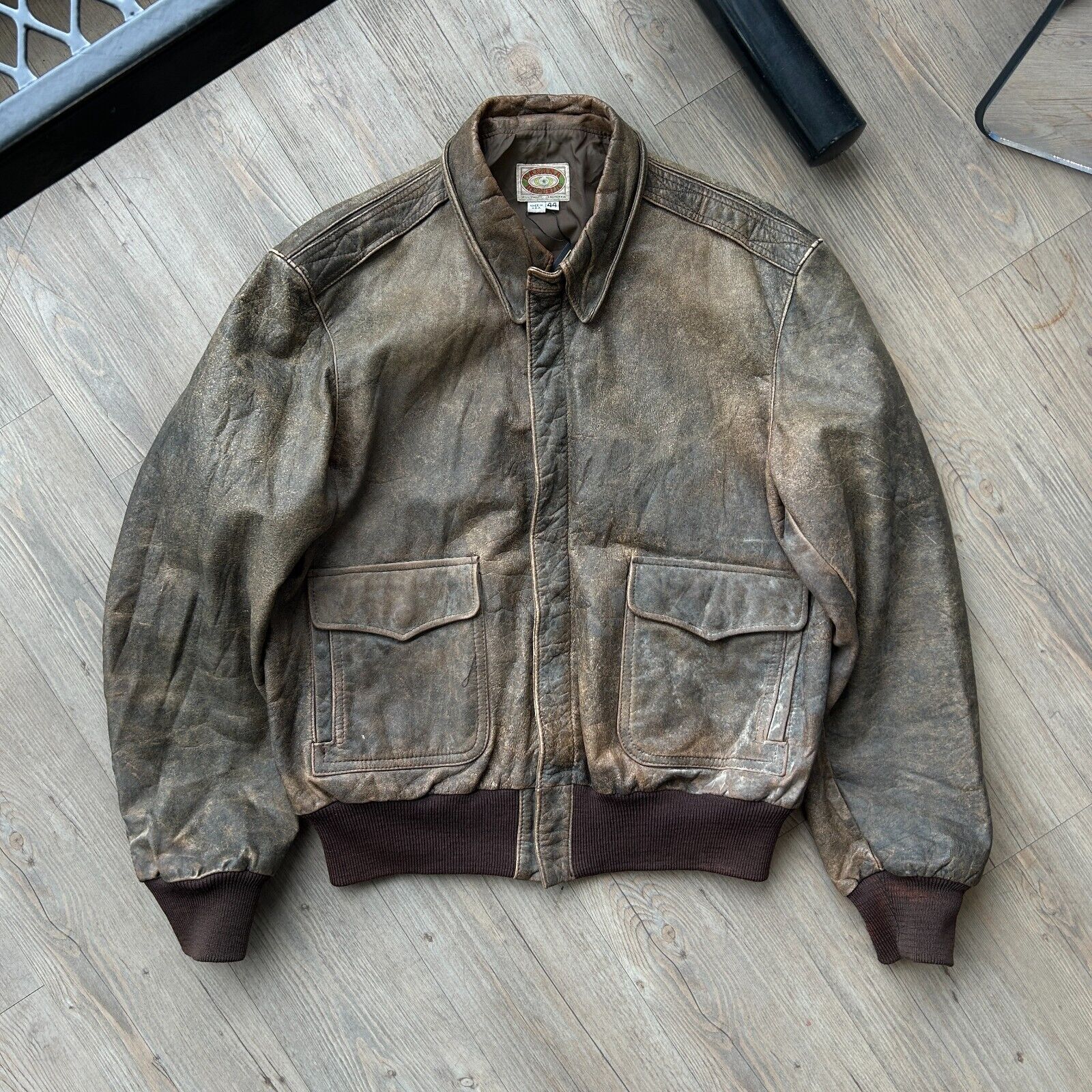 Pre-Owned Leather Bomber via TheRealReal